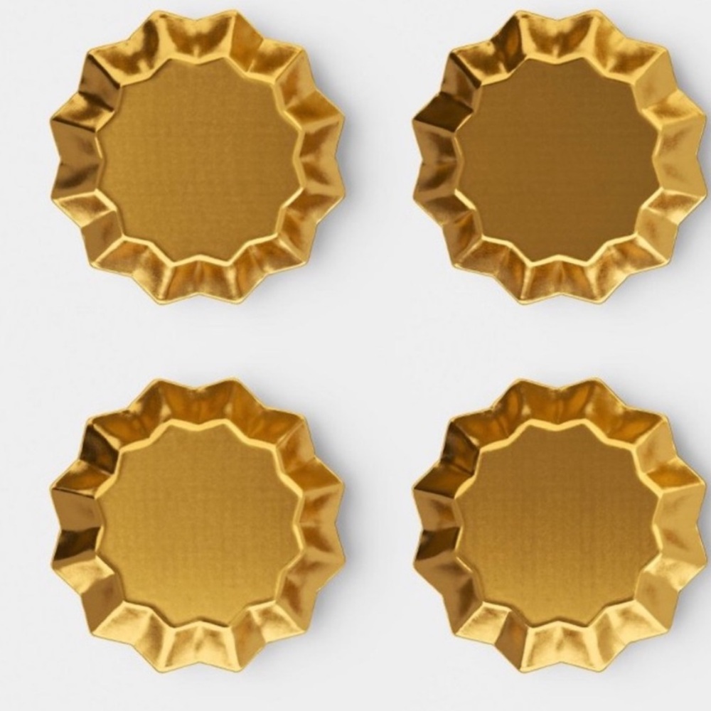 THRESHOLD NWT 4pc stainless steel coasters -gold